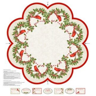 QUILT KIT CARDINAL WOODS TREE SKIRT & TAGS QJ