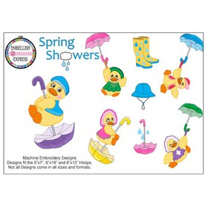 EMBELLISH EXPRESS - SPRING SHOWERS EMBROIDERY DESIGN CD