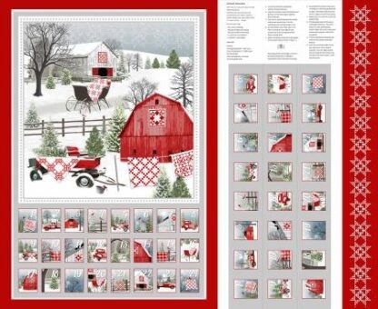 QUILT KIT HOLIDDAY HEARTLAND ADVENT PANEL