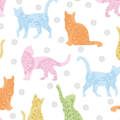 BENARTEX COLOR IT SUNSHINE KITTY SUNSHINE WHITE MULTI