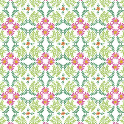 BENARTEX COLOR IT SUNSHINE MEDALLION PINK GREEN