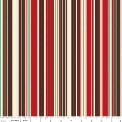 RILEY BLAKE COWBOYS STRIPES BARN RED