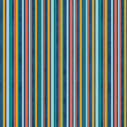 BENARTEX - CABANA STRIPE CORAL/MULTI UNDER THE SEA