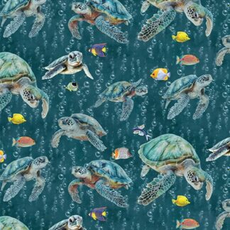 BENARTEX -SEA TURTLESWIM DARK TEAL/MULTI