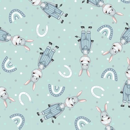 HENRY GLASS BOHO BUDDIES TEAL DONKEYS