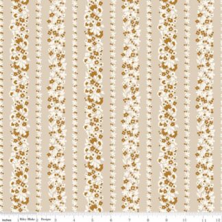 LIBERTY DENIM FLORALS TOPIARY STRIPE C