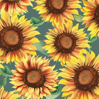 BENARTEX - GIVE THANKS SUNFLOWER SOIREE GREEN