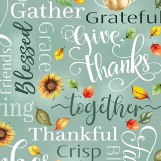BENARTEX - GIVE THANKS THANKFUL WORDS SAGE