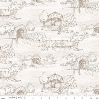 COVERED BRIDGES IN SPRING 108" WIDE BACK