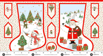ANDOVER JOLLY SAINT NICK MULTI STOCKING