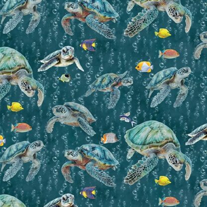 BENARTEX- UNDER THE SEA TURTLE SWIM DARK TEAL/MULTI