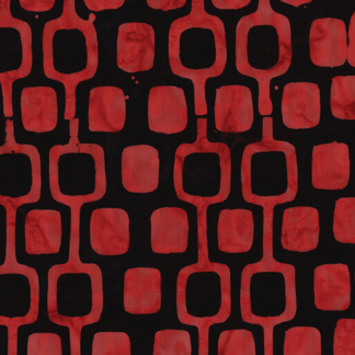 BENARTEX - BLOCKS BLACK RED BALI BLOCK PARTY