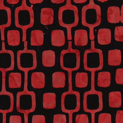 BENARTEX - BLOCKS BLACK RED BALI BLOCK PARTY