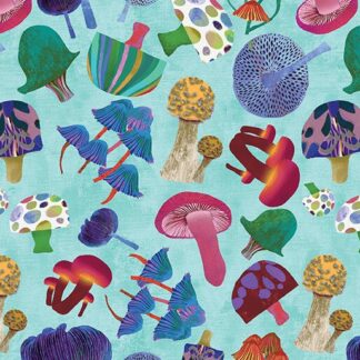BENARTEX - MODERN MUSHROOMS MIX TURQUOISE