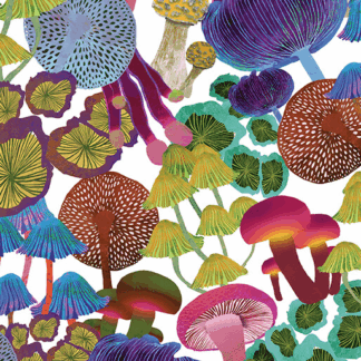 BENARTEX - MODERN MUSHROOMS WHITE MULTI