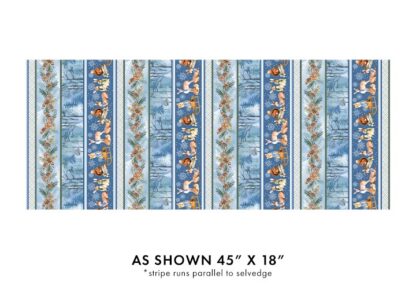 BENARTEX - WOODLAND WONDERLAND STRIPE BLUE