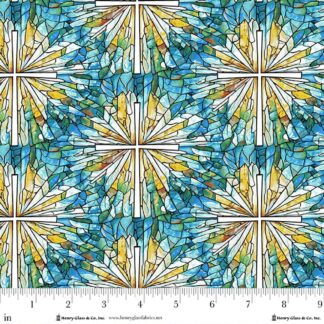 HENRY GLASS FAITH IN COLOR CROSSES TURQUOISE