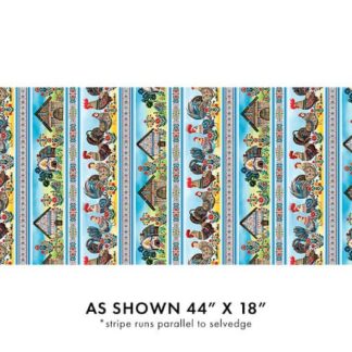 BENARTEX -FARM FEATHERED FOLK STRIPE MULTI