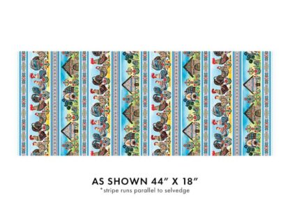 BENARTEX -FARM FEATHERED FOLK STRIPE MULTI