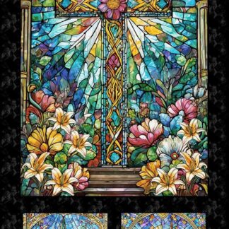 HENRY GLASS FAITH IN COLOR PANEL TURQUOISE & MULTI