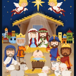 AWAY IN A MANGER 36" PANEL