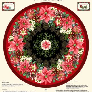 STUDIO E BLOOMS OF THE HOLIDAY TREE SKIRT PANEL