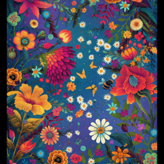 LUMINOUS HAVEN FLOWERS & BUGS PANEL 24 X 44