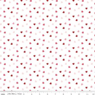 RILEY BLAKE -SEW IN LOVE HEARTS WHITE