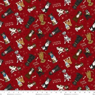 HOME IS WHERE THE DOG IS II MEDIUM DOG RED