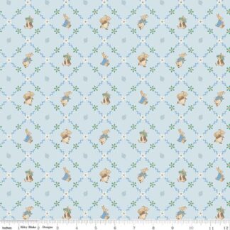 PETER RABBIT AND BENJAMIN BUNNY LATTICE BLUE