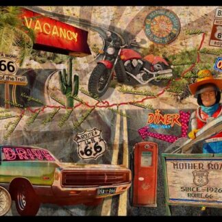 HISTORIC HIGHWAY ROUTE 66 PANEL 36X44