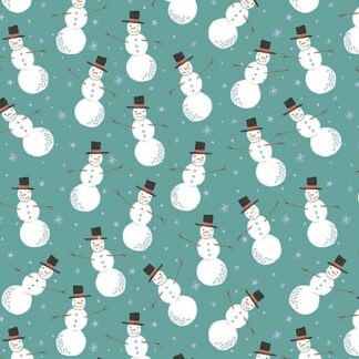 BENARTEX - MAGICAL SEASONS MERRY SNOWMAN MED TURQUOISE