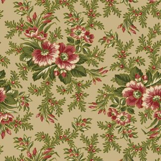 BENARTEX - CHRISTMAS AT HOME DALMIA FLORAL SPRAY TAN