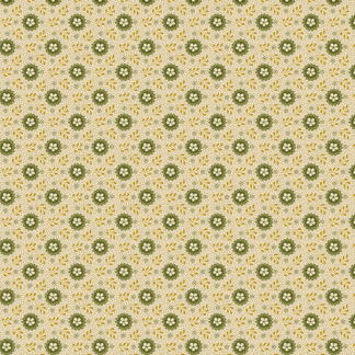 BENARTEX - CHRISTMAS AT HOME TINY DAISY GREEN/NATURAL