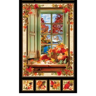 BENARTEX - HARVEST BEAUTY HARVEST WINDOW PANEL MULTI 44x45" 100% Cotton