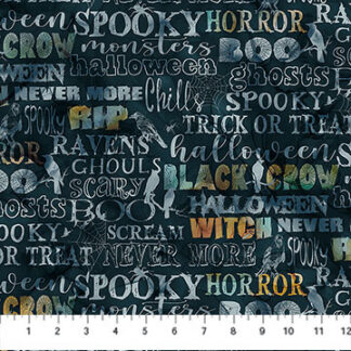 NORTHCOTT RAVENS CALL WORDS BLACK MULTI