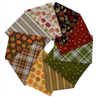 AUTUMN STITCHES FAT QUARTER BUNDLE 10PCS