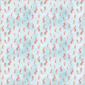 WINDHAM DEEP BLUE SEAHORSES AQUA