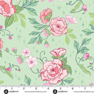 ANDOVER FAIRYTALES TIFFANY LAUREN PRINCESSS PEA GARDEN GOSSAMER GREEN
