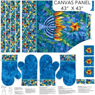 HANUKKAH LIGHTS APRON PANEL 45 X 44