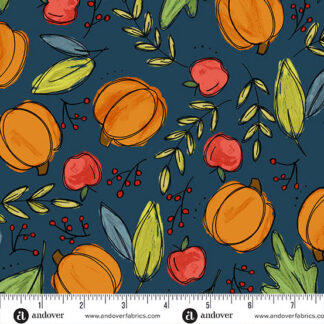 ANDOVER HARVEST HOME BY AMY LATTA BOUNTIFUL HARVEST NAVY