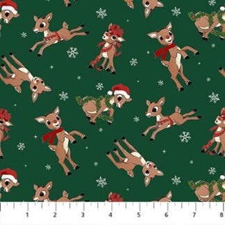 NORTHCOTT RUDOLPH THE RED NOSED REINDEER RUDOLPH TOSS DK GREEN