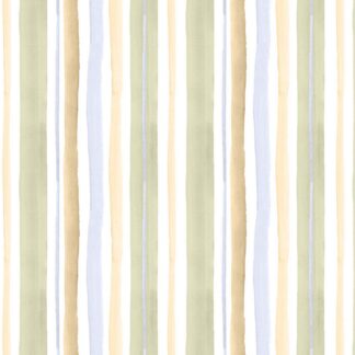 QT SERENDIPITY FLORAL WATERCOLOR STRIPE