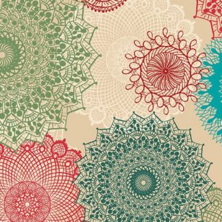 WINTER HAVEN DANCING DOILIES MULTI 108" WIDE