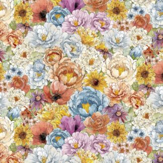 WHITE OWL GROWING IN COLOR PACKED FLORAL MULTI