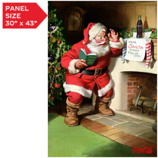 COCA COLA CHRISTMAS SANTA PANEL 30 X 43