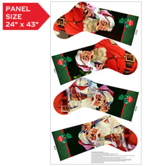 COCA COLA CHRISTMAS STOCKING PANEL 28"X43"