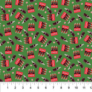 COCA COLA CHRISTMAS TOSSED CRATE GREEN