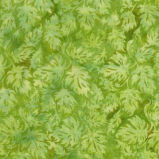 ISLAND BATIKS CONDENSED LEAVES GREEN LEMON LIME