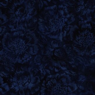 ISLAND BATIKS LARGE FLORAL BLUE STORM